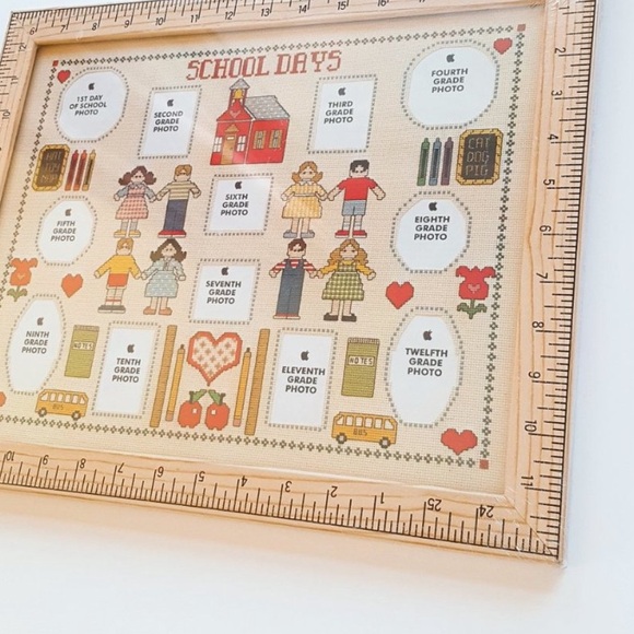 SCHOOL DAYS Embroidery Photo Collage Frame Brand new in original casing mint - Picture 5 of 7